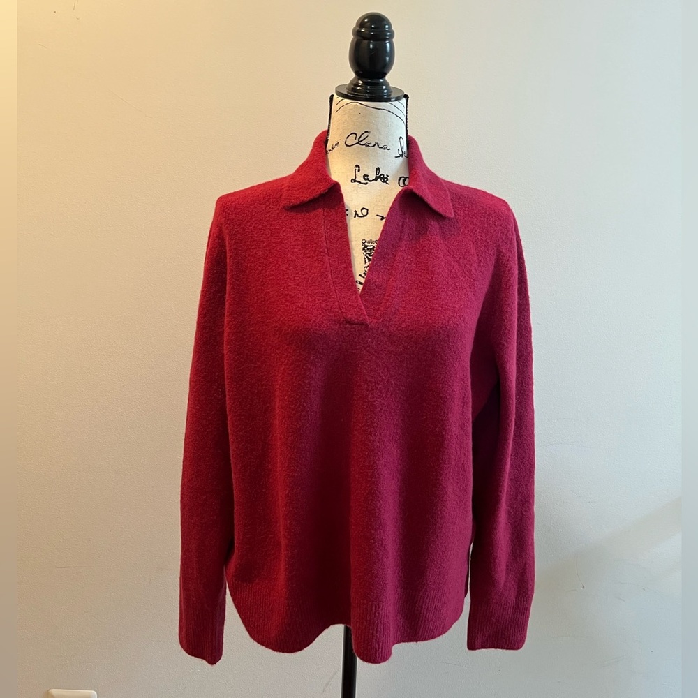 J. Crew Fuchsia V-Neck Sweater
